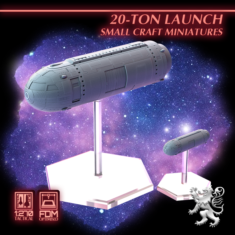 20-Ton Launch Traveller Miniatures